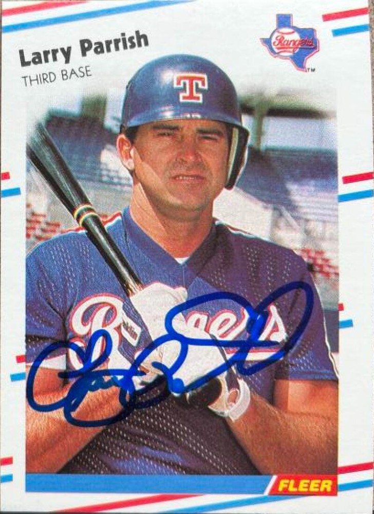 Larry Parrish Autographed 1988 Fleer #476