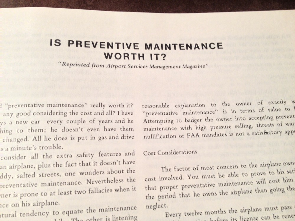 Continental "Tips On Engine Care" Booklet Manual.