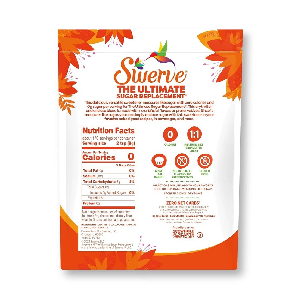 48oz Ultimate Zero-Calorie Sugar Replacement - Granular, Keto-Friendly Sweetener