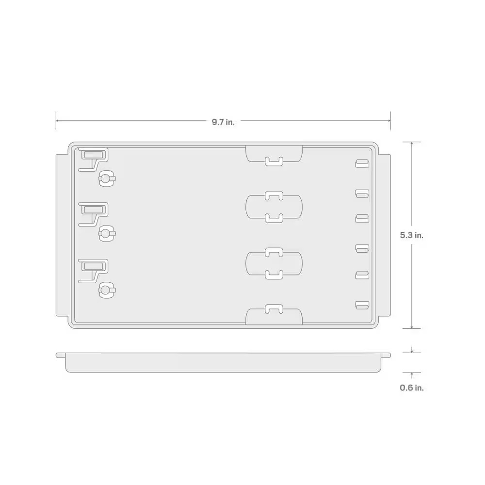 8 In. 3-Rail Tray