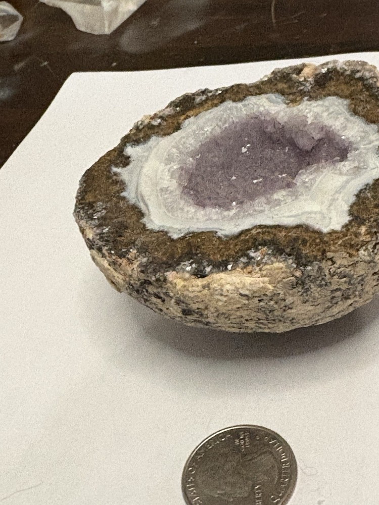 Purple Amethyst Geode Crystal Decorator Piece