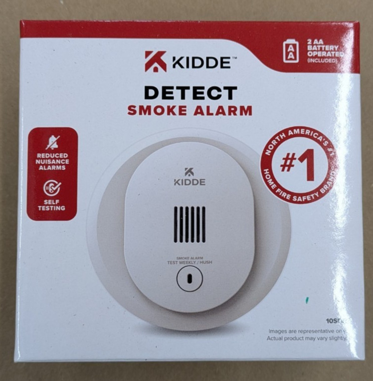 Kidde 10SDR Compact 4 inch  AA Battery Powered Smoke Detector