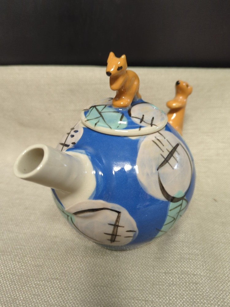 Artisan Teapot w/ Kangaroos - Signed