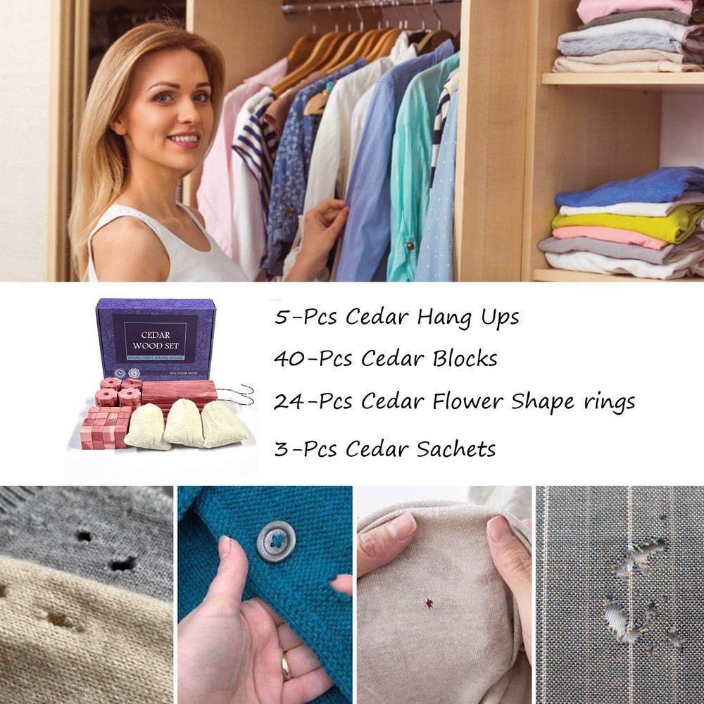 Cedar Space Blocks for Clothes Storage, 100% 1 Count (Pack of 72)