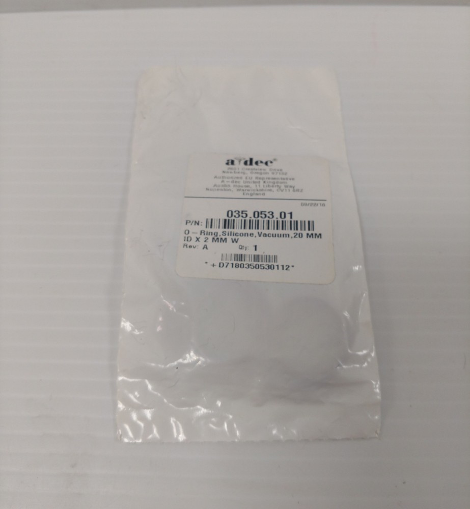 ADEC 035.053.01 O-RING,SIL,VAC,20MMX2MM,PKG 10