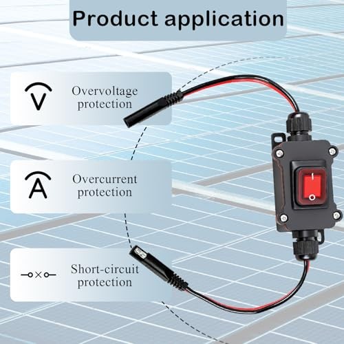12V Inline Toggle Power Switch, 12AWG on/Off Switch SAE to SAE Cable, IP67