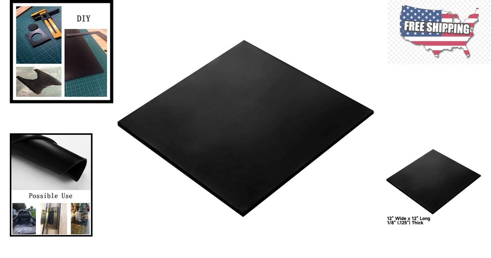 Solid Neoprene Rubber Rolls 1/8" Thick - Waterproof & Versatile for All Projects