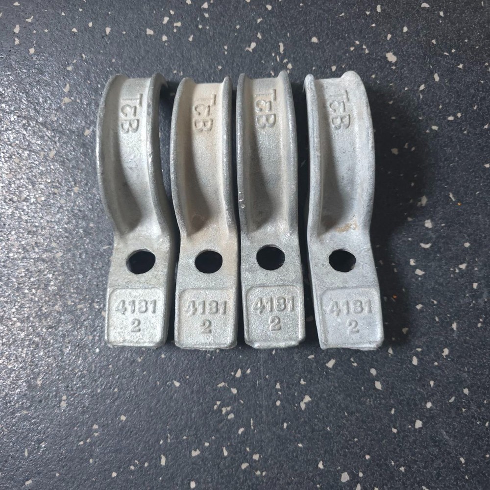 T&B - 4181 - Pipe Strap -  2" Iron - 1 Hole - (QTY 4) Used
