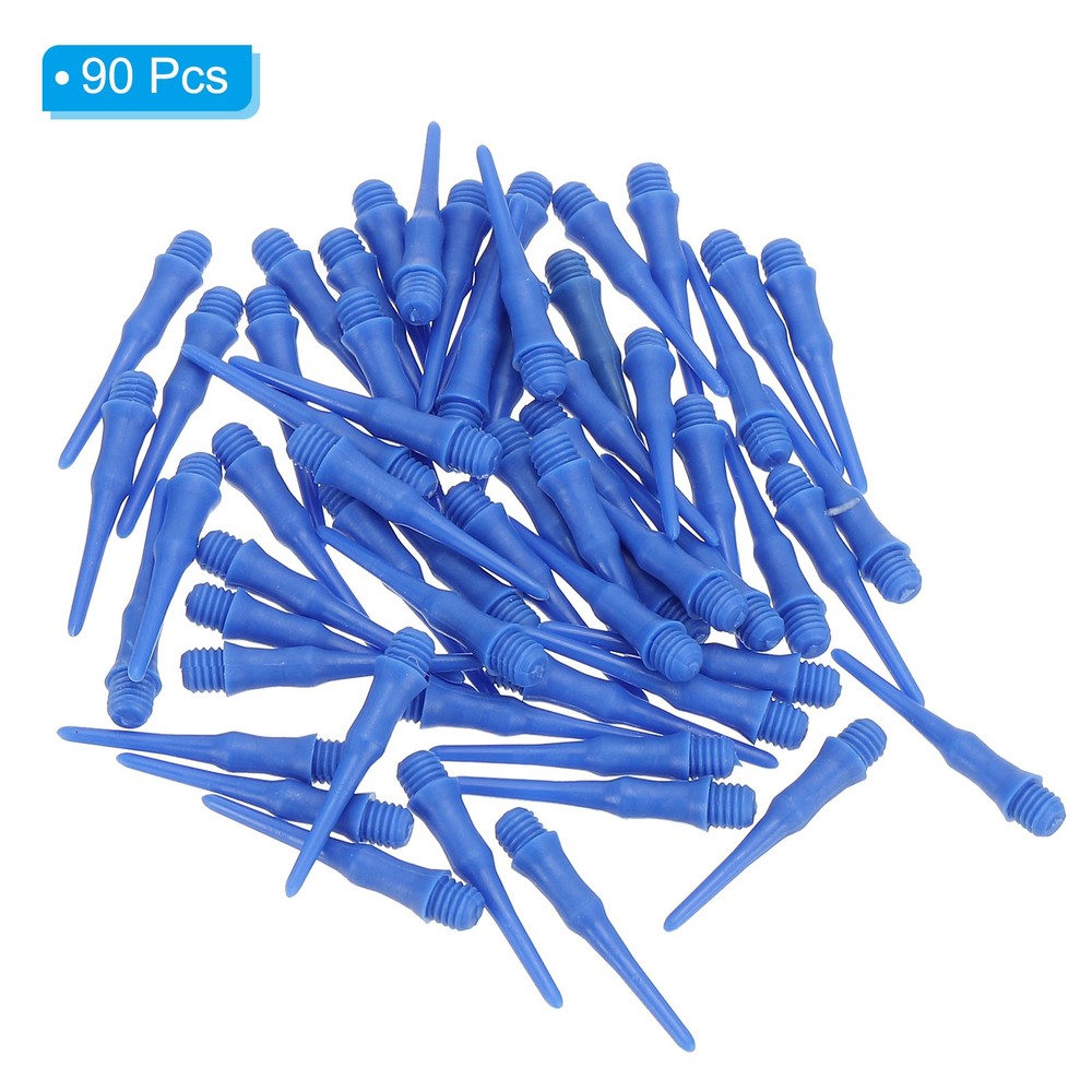 90Pcs 2BA Thread Plastic Soft Dart Tips Replacement Dart Accessories, Navy Blue