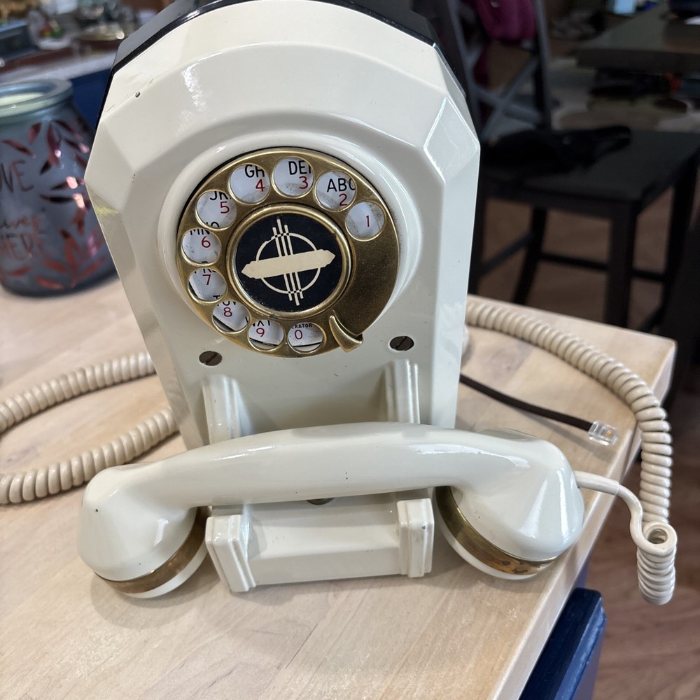 Automatic Electric Type 50- Ivory With Brass Trim Phone UNTESTED