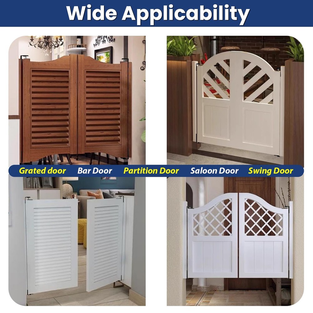 Upgraded Saloon Door Hardware, SelfReturn Double Swing Hinge, Gravity Hinge ...