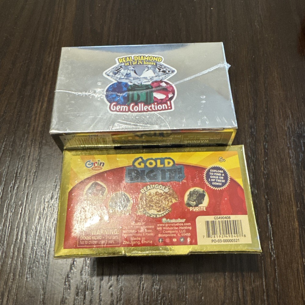 Grin Dig It Science Toy Gold & Diamond 2 Boxes
