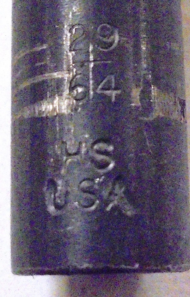 UNKNOWN DRILL BIT, 29/64'', 5 5/8'' OVERALL LENGTH