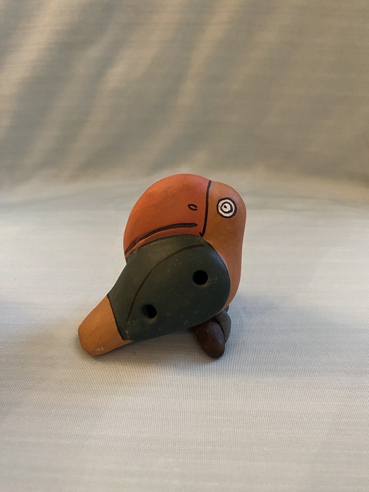 Peru Peruvian Clay Whistles Toucan Parrot