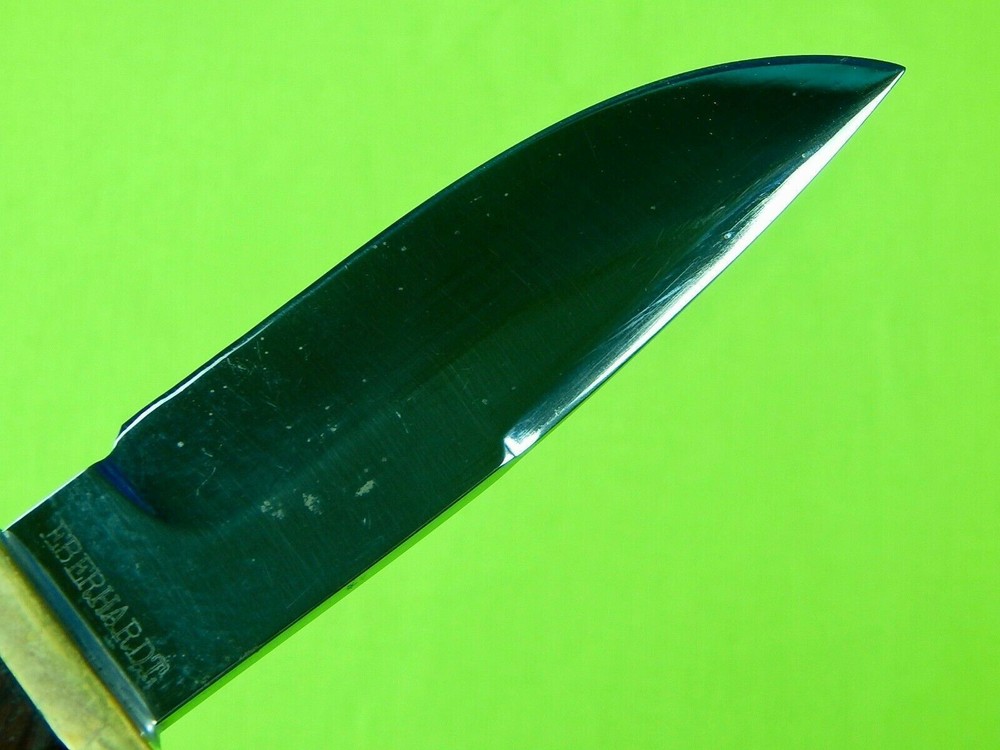 Custom Made Handmade Eberhardt Fighting Knife & Sheath Skull Bead
