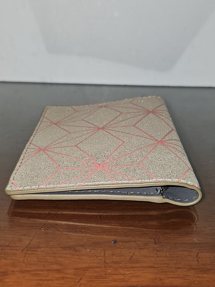 Fossil Sofia Metallic Rose Gold RFID Passport Holder Wallet Case-NWT!