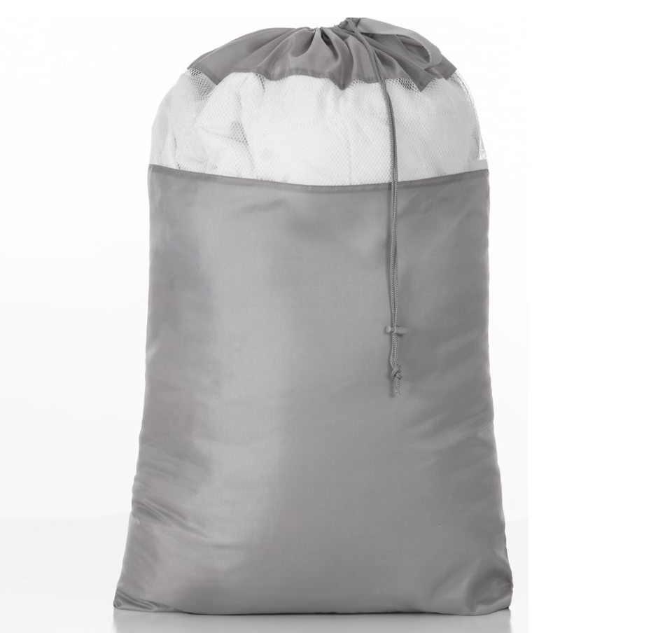 2 - OCM Laundry Drawstring Bag 24" x 36" Gray