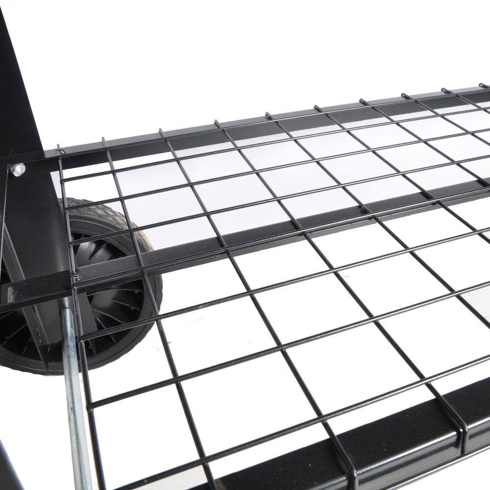 39.80 In. L Black Metal Rectangular Indoor/Outdoor Elevated Tall Planter Raised