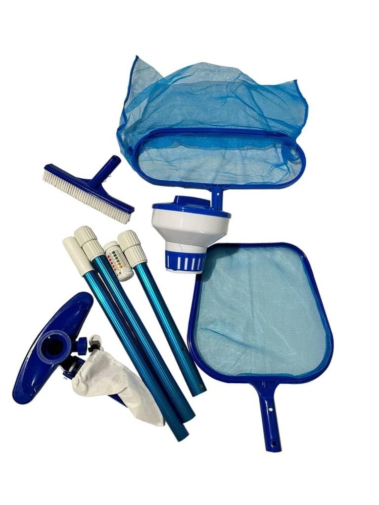 FibroPool Above Ground Swimming Pool Maintenance Kit - Telescoping Pole, Leaf...