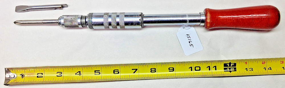 Craftsman Vtg.  Automatic Return Hand Push Screw Driver 2 bits included, Germany