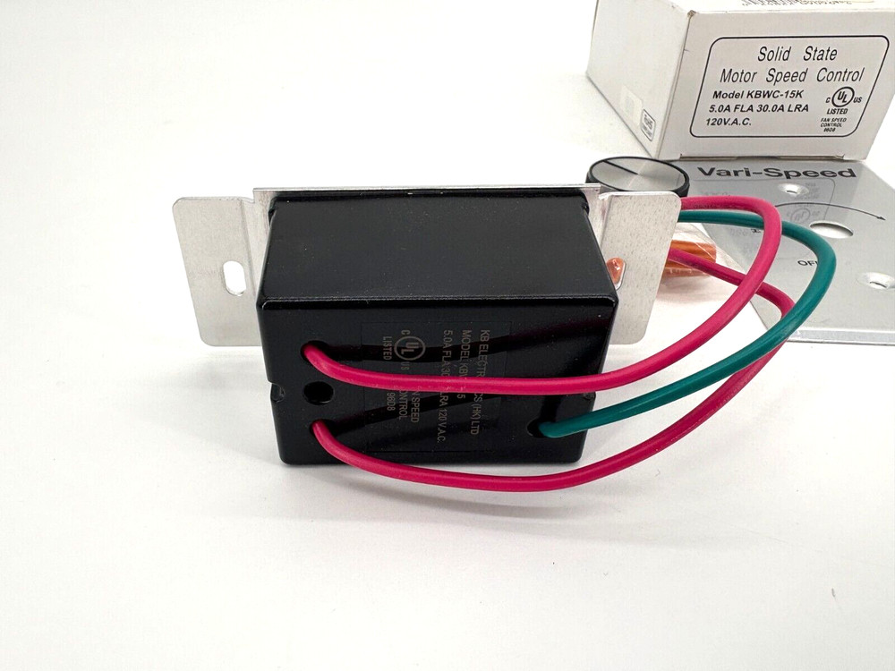 New KB Electronics KBWC-15K Solid State Motor Speed Control 120VAC 5A