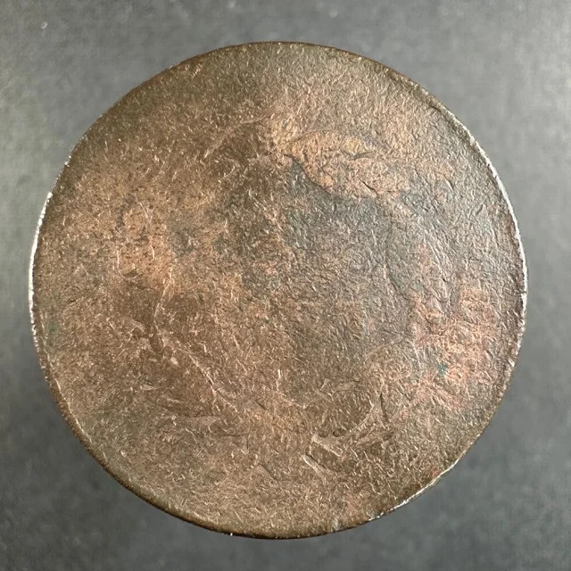Early U.S. Large Cent Coronet Head Date Worn