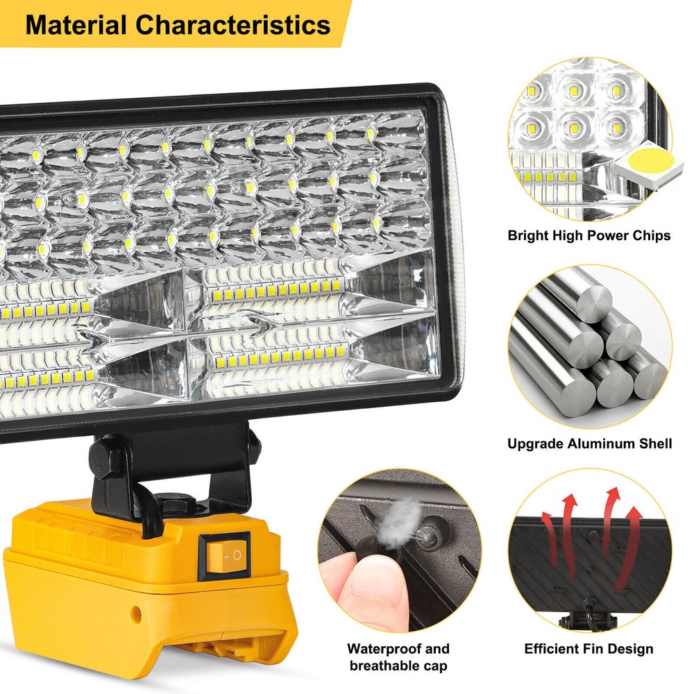 For DeWALT LED 20V MAX Cordless LED Pivoting Work Light Flashlight TOOLS