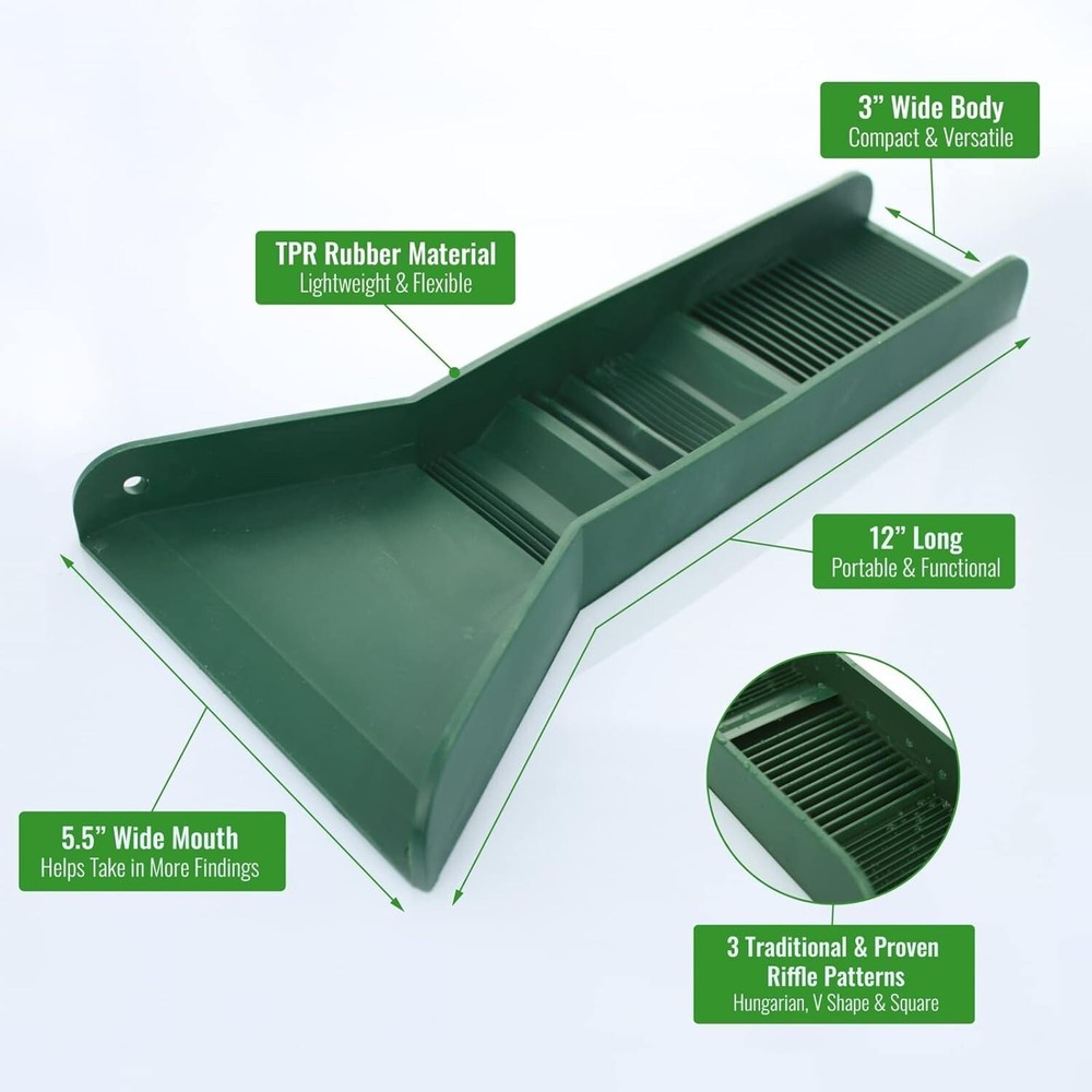 Compact 12" Gold Sluice Box - Ultimate Solution for Backyard Prospecting