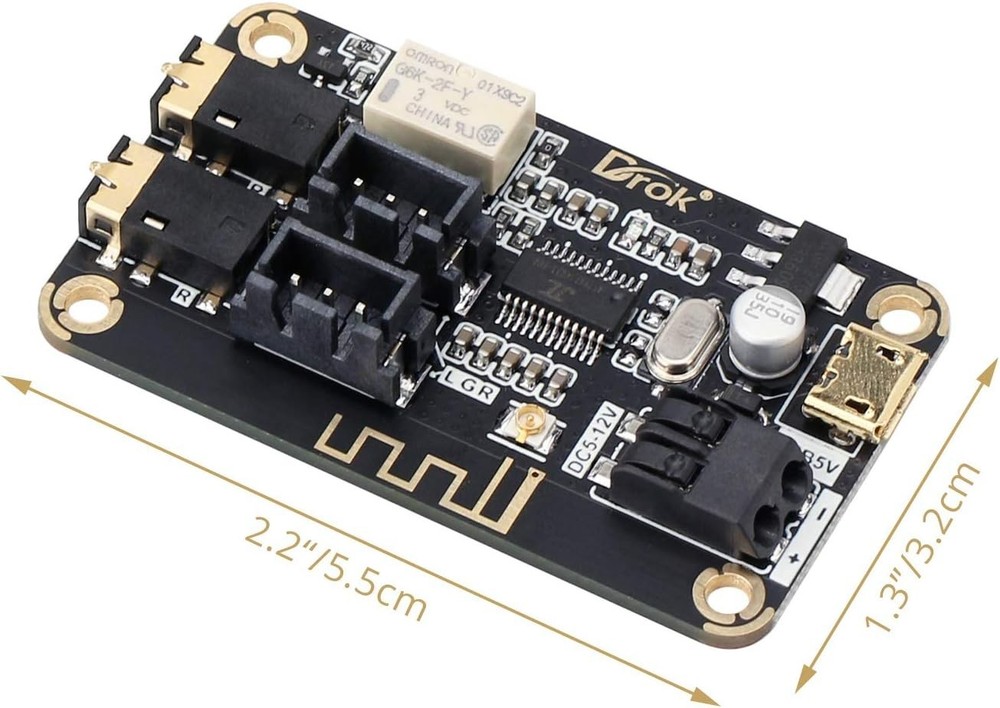 Compact 12V Bluetooth 4.2 Receiver Module - Perfect for DIY Audio Projects