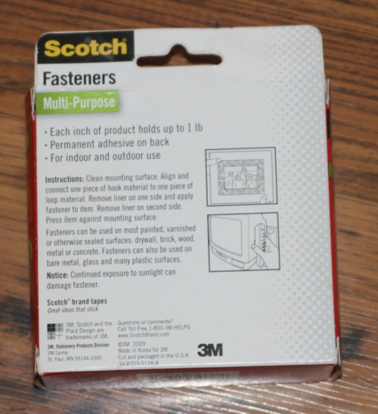 Scotch Fastners Multi Purpose - Hook & Loop Fastners - 12 ft Roll