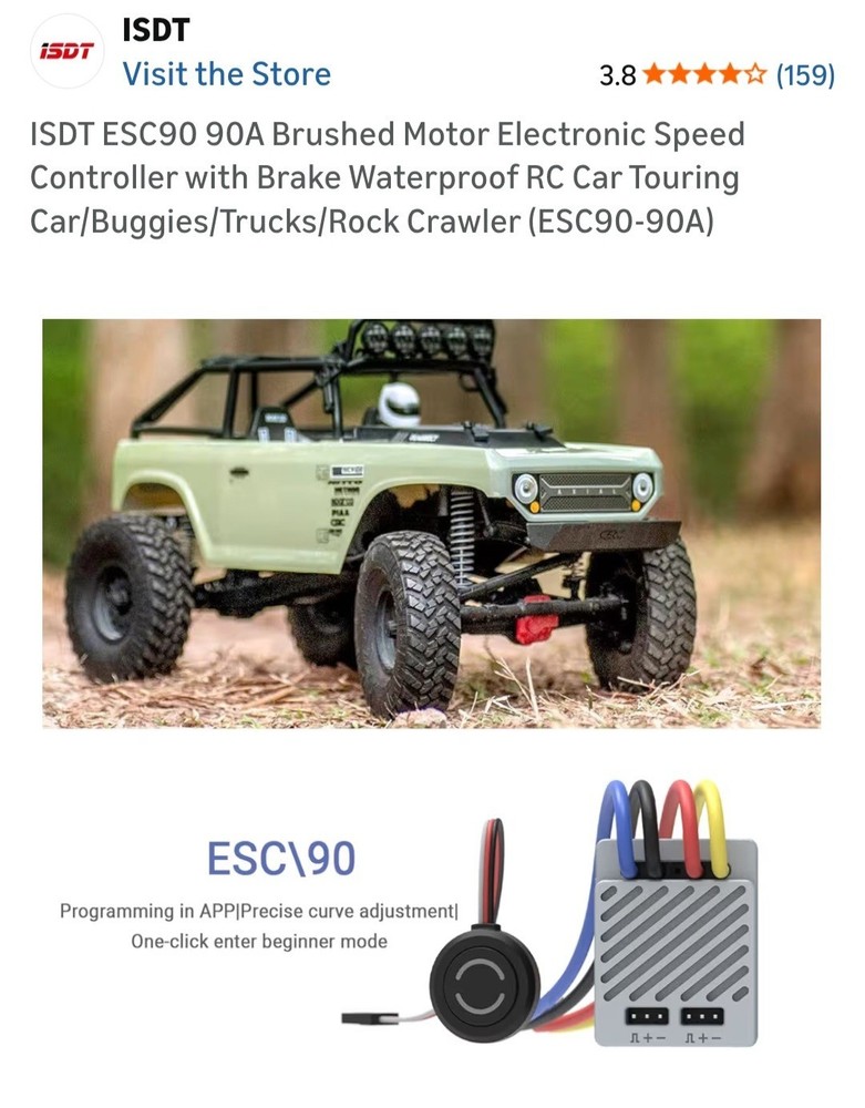 ISDT ESC90 BRUSHED ESC 90A Brushed Speed ​​Controller BEC