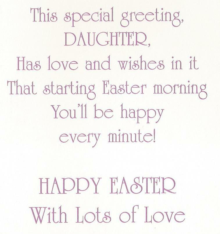 To a Special Daughter On Easter (E)