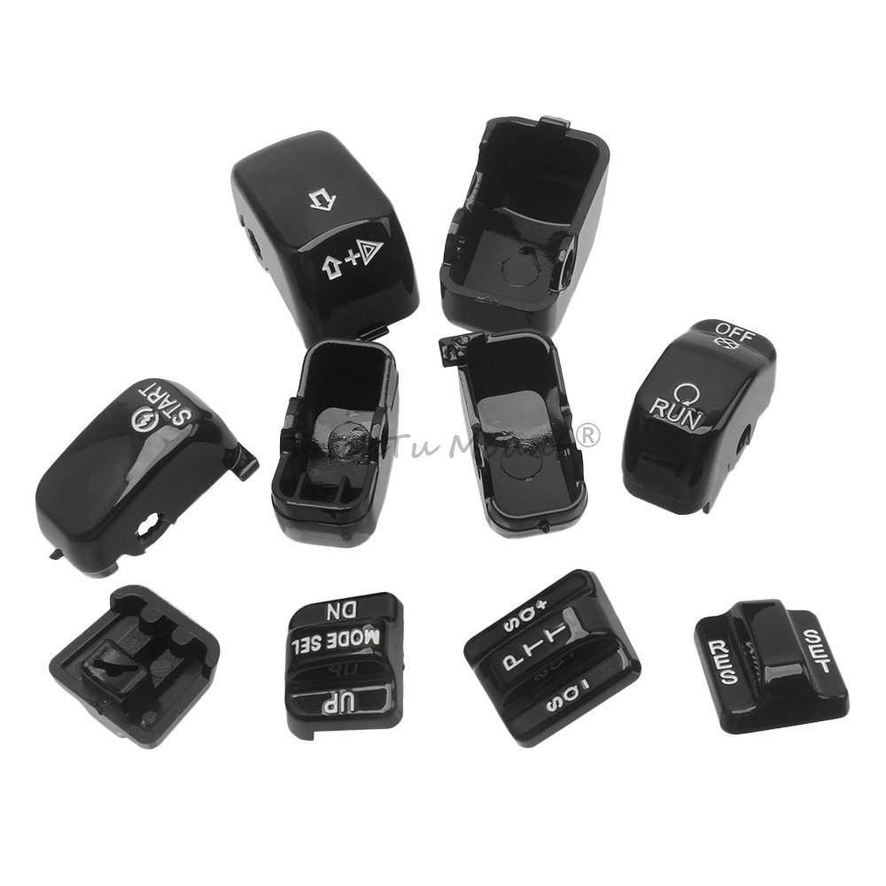 For Harley Road Glide FLTR FLTRU 10PCS Hand Control Switch Button Covers Chrome