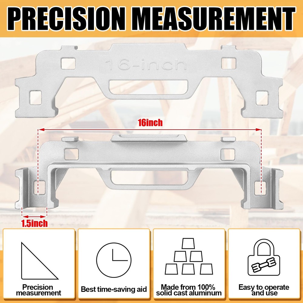 Tandefio 2 Pcs 16 Inch Framing Tools Framing Stud Layout Tool Cast Aluminum S...