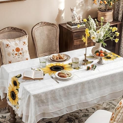 Table Runner 13 x 72 Inch for Dining Table,Fall Table Runner Sunflower