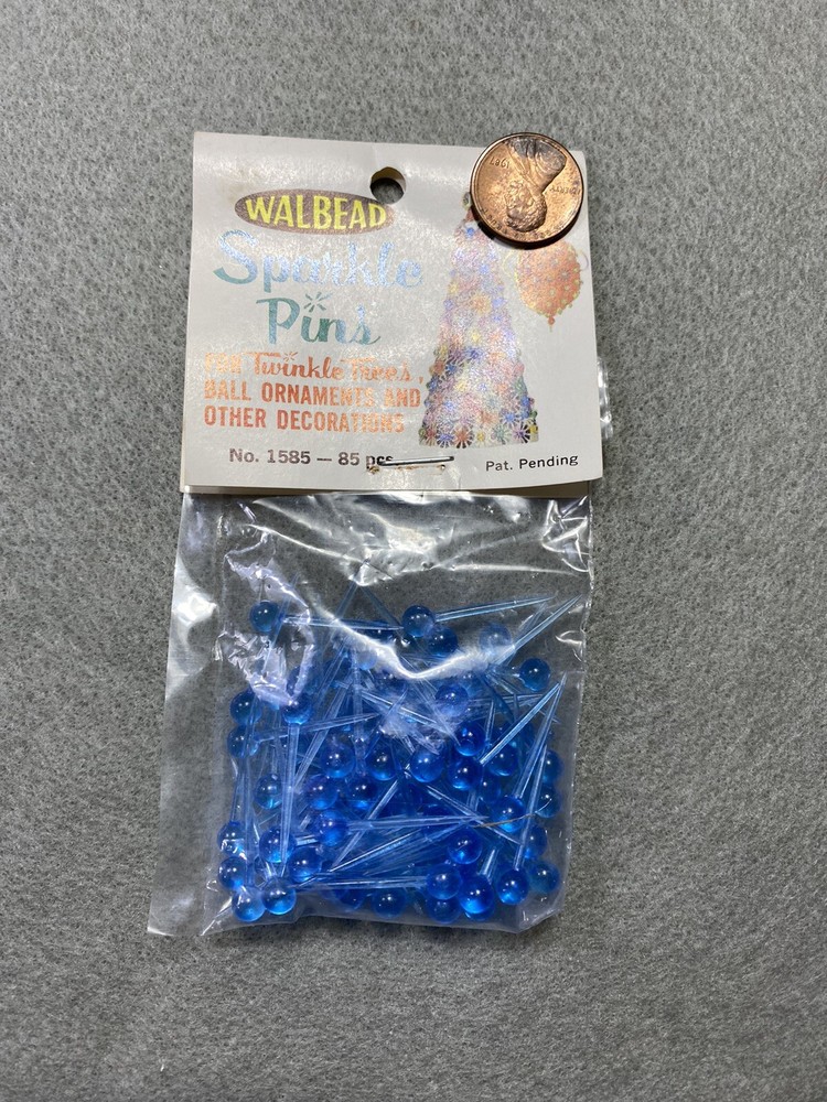 Vintage Royal Blue Translucent Sparkle Push Pins (Sequin Pins)