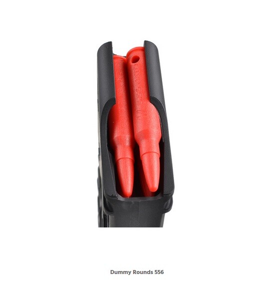 Strike Industries 223 / 5.56 Red Training Dummy Rounds, Snap Caps Polymer 5-Pack