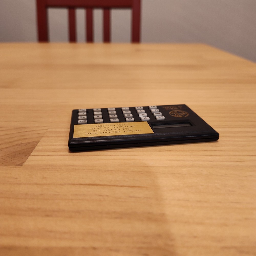 Vintage Pocket Calculator, Credit Card Sized