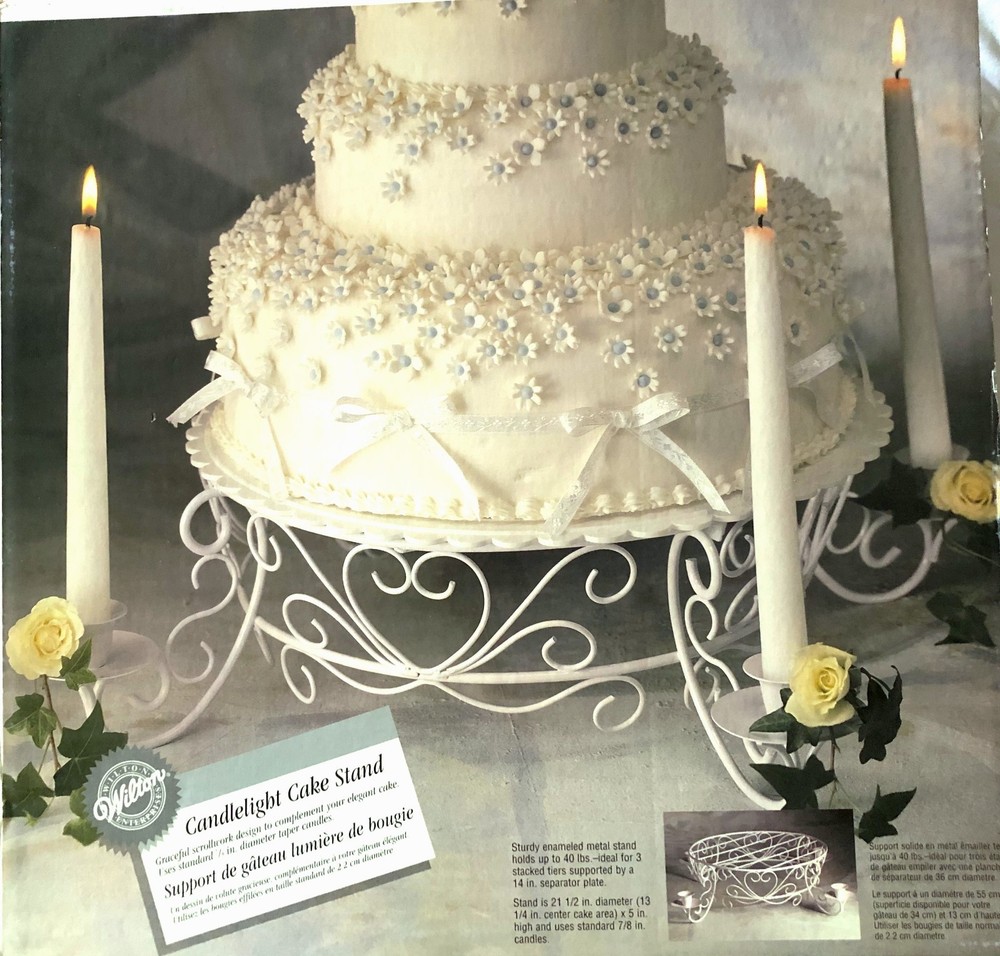 Vintage Wilton CANDLELIGHT Wedding CAKE STAND   Original Box