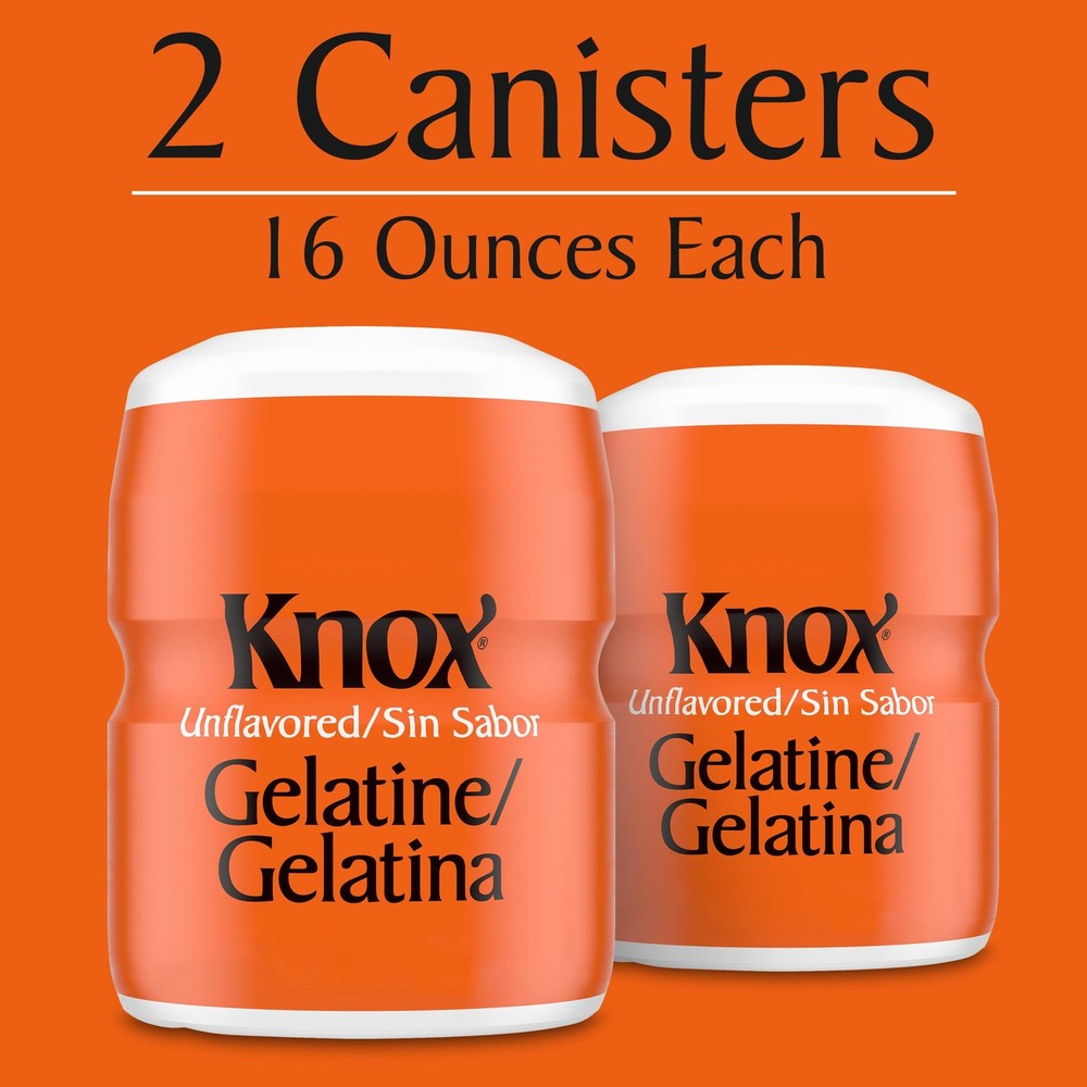 Knox Unflavored Gelatin, 2 Ct Pack, 16 Oz Canisters