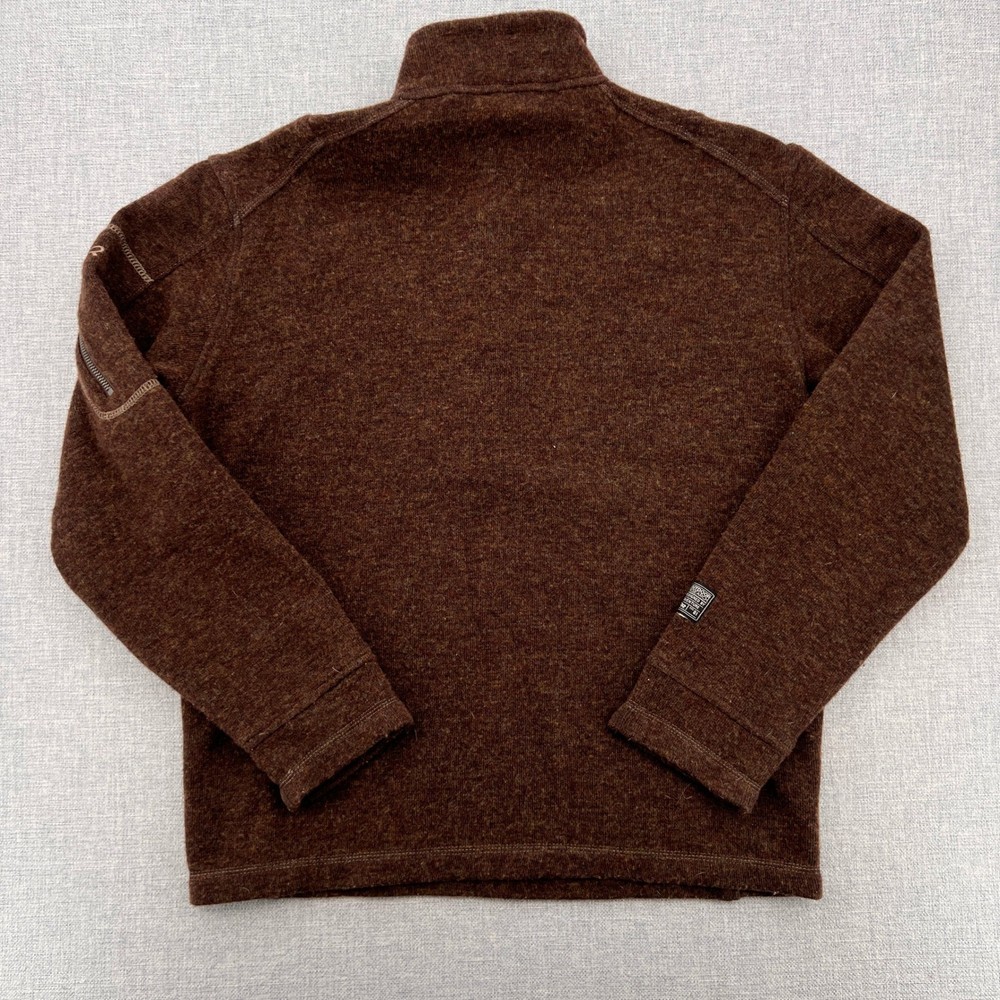 Outdoor Research Wool Blend 1/4 Zip Fleece Pullover Men Medium Brown Gorpcore
