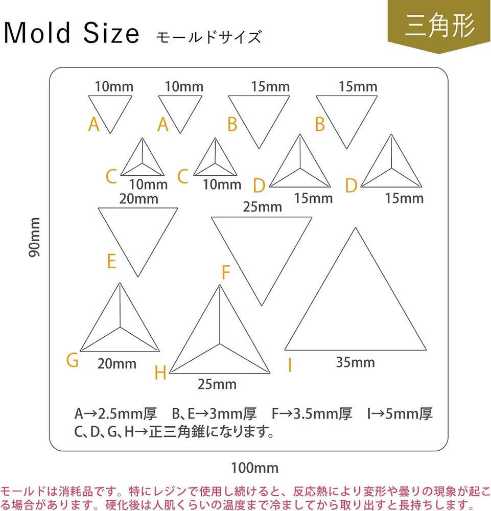 Pajico Resin Soft Mold Triangle 404217