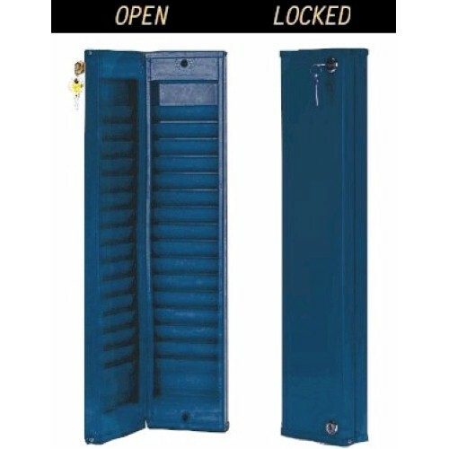 30 Pocket, Locking Security ID Badge Card Rack, Model CUSTOM-30, BLACK