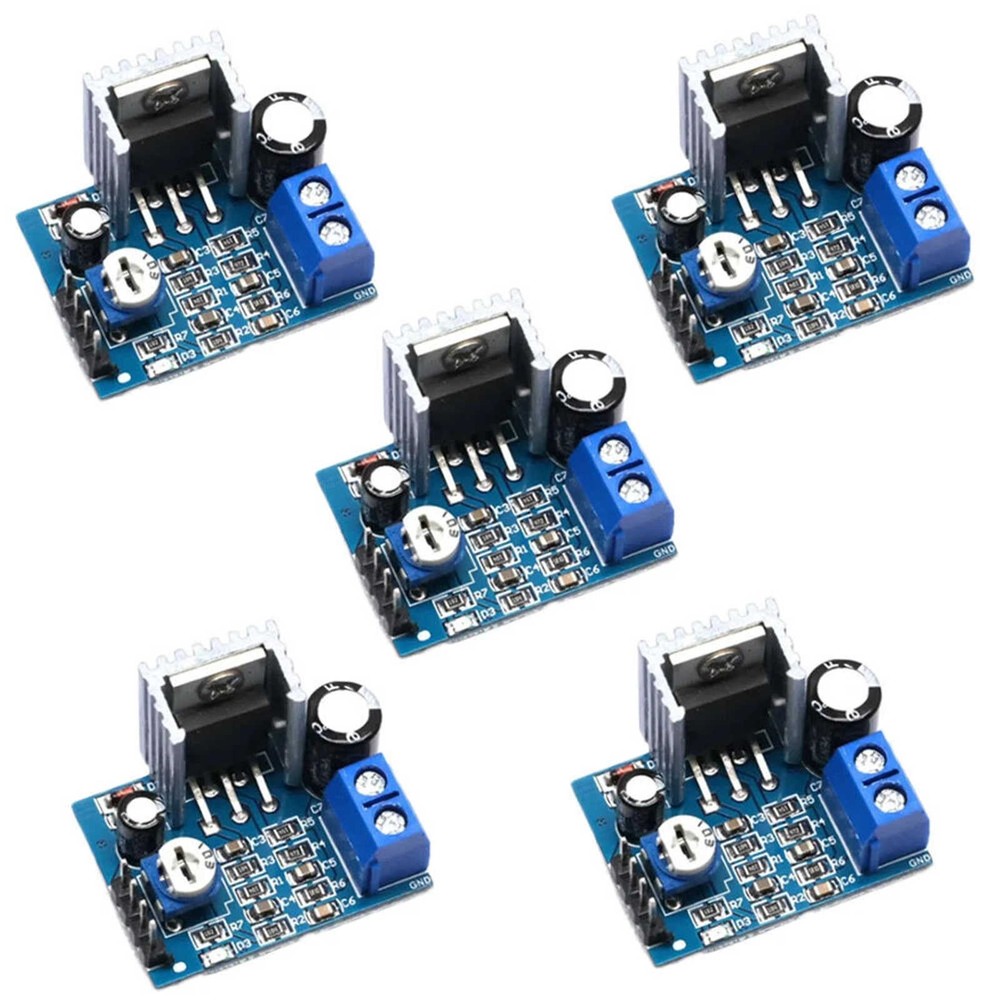 5Pcs Power Amplifier Board Module 18W Mono 6-12V with Adjustable Volume Control