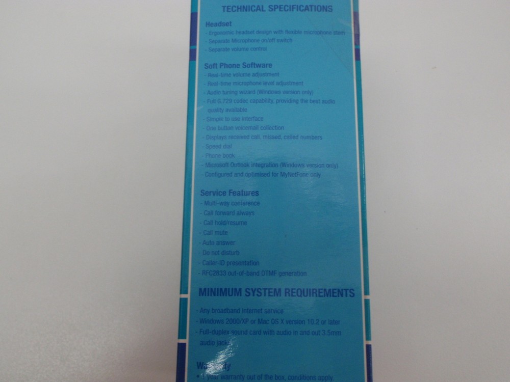 NETCOMM MYNETFONE VMNF25 VOIP HEADSET