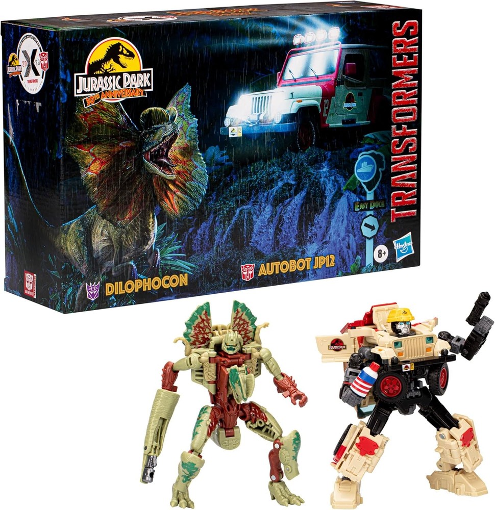 Transformers Collaborative Jurassic Park x Toys Dilophocon & Autobot JP12,...