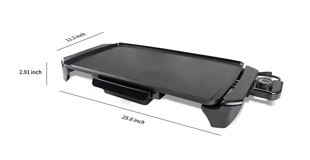 20” Electric Griddle - Non-Stick, Temperature Control,1500 W,Ceramic Coating