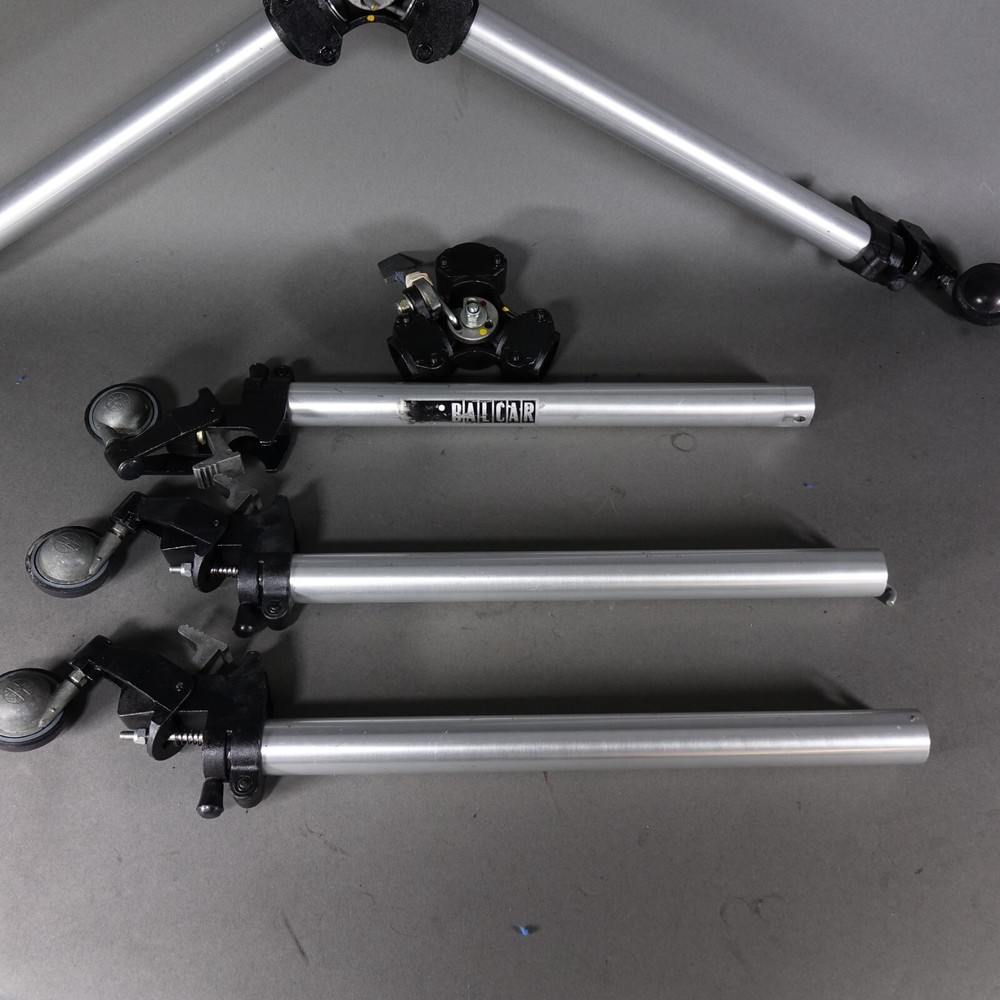Pair (2) BALCAR Rolling Studio Photo Light Stands Soft Box Support Brackets