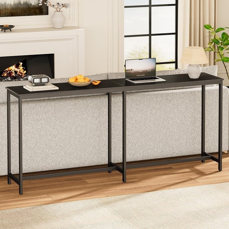 Narrow Space Saving Bar Table Metal Frame Kitchen Dining Breakfast Pub Table New
