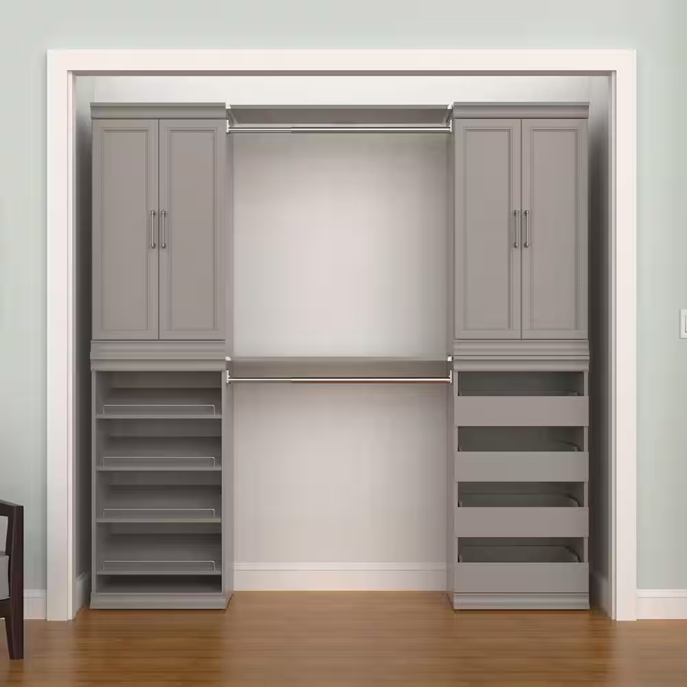21 In. W Smoky Taupe Modular Storage Solid 2-Door Kit